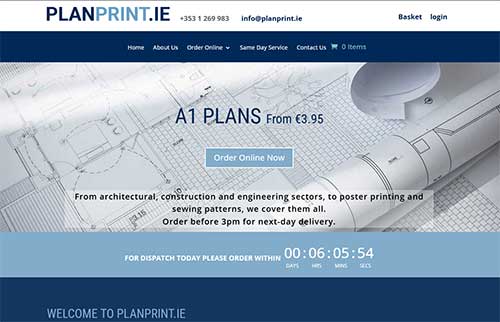 Web Design Case Study:  Plan Print Dublin